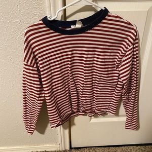 red and white striped shirt small